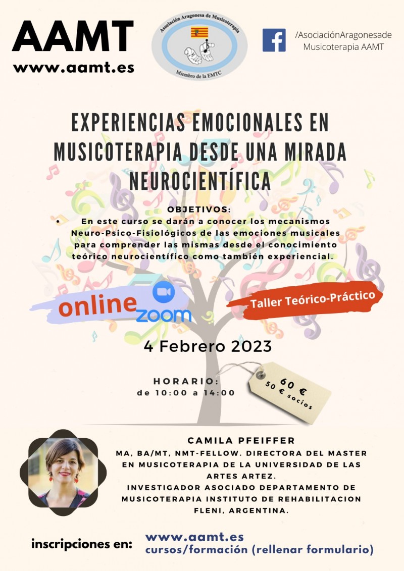 se ve ¡FINALIZADO! EXPERIENCIAS EMOCIONALES EN MUSICOTERAPIA, DESDE UNA MIRADA NEUROCIENTÍFICA.